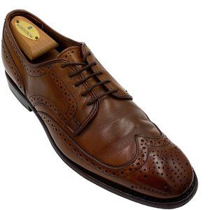 Allen Edmonds Madison Park mens size 9 brown leather wing tip oxford dress shoes